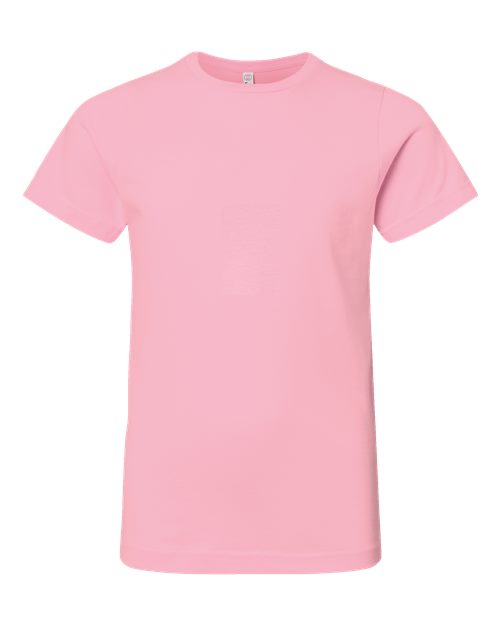 Youth Fine Jersey Tee - Pink Front