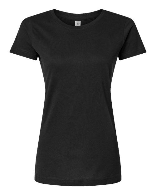 Women's Fine Jersey Tee - Black Front
