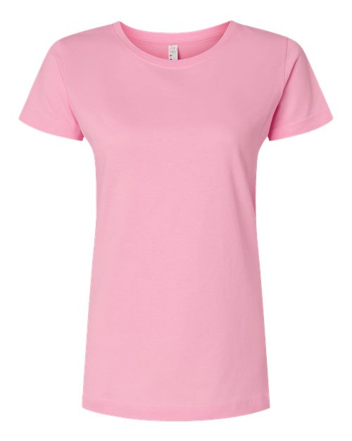 Women's Fine Jersey Tee - Pink Front