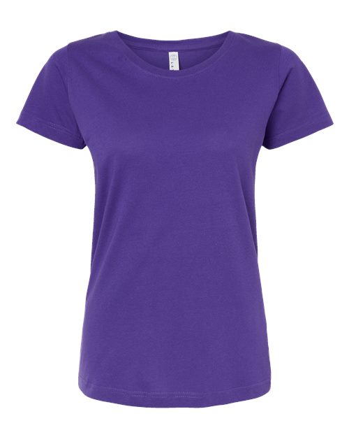 Women's Fine Jersey Tee - Purple Front
