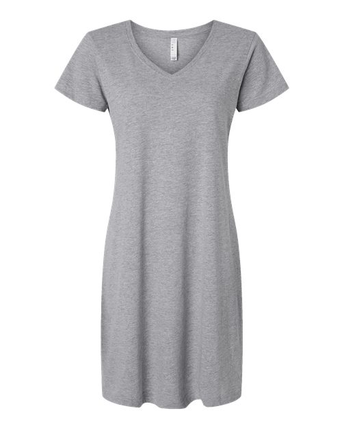 Women's Fine Jersey V-Neck Coverup - Heather Front