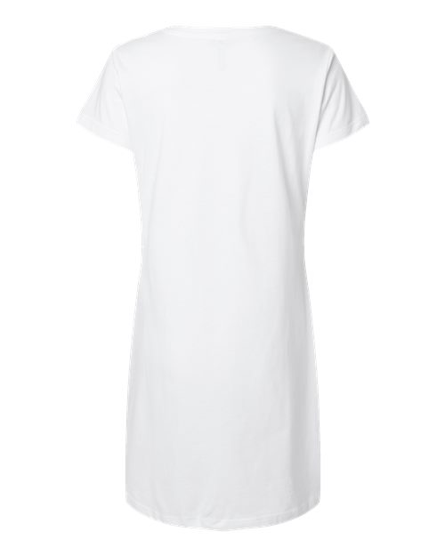 Women's Fine Jersey V-Neck Coverup - White Back