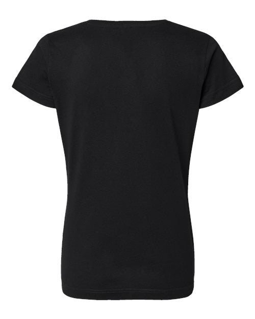 Women's Fine Jersey V-Neck Tee - Black Back