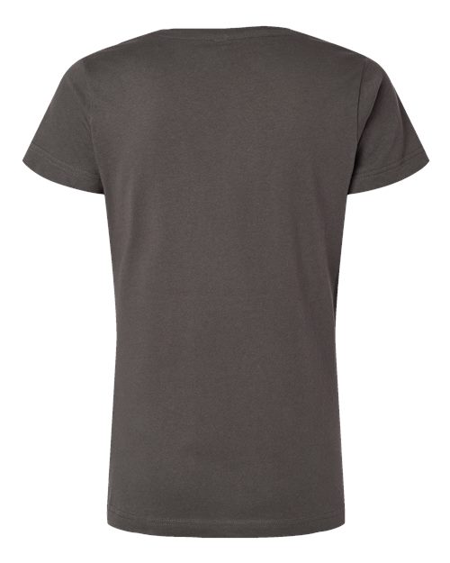 Women's Fine Jersey V-Neck Tee - Charcoal Back