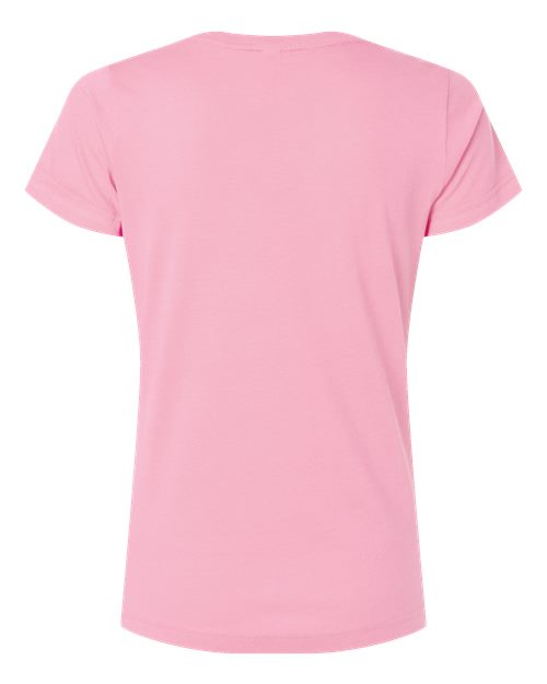 Women's Fine Jersey V-Neck Tee - Pink Back