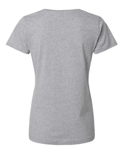 Women's Fine Jersey V-Neck Tee - Heather Back
