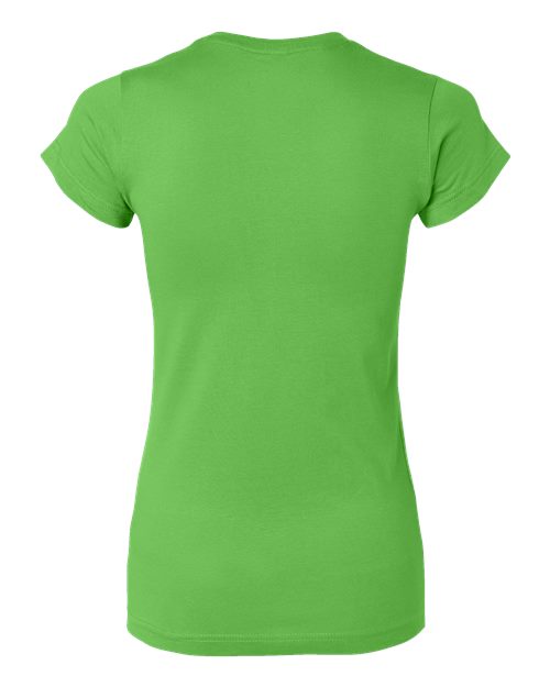 Women's Fitted Fine Jersey Tee - Apple Back
