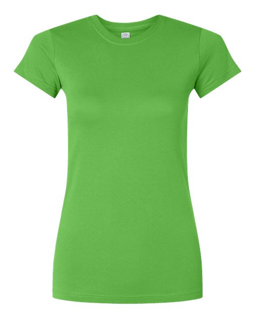 Women's Fitted Fine Jersey Tee - Apple Front