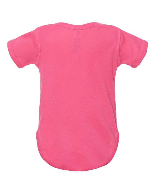 Infant Baby Rib Bodysuit - Hot Pink Back