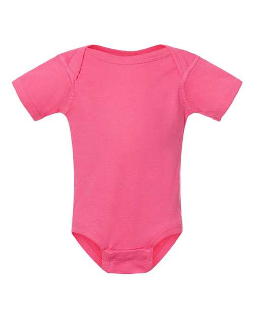 Infant Baby Rib Bodysuit - Hot Pink Front
