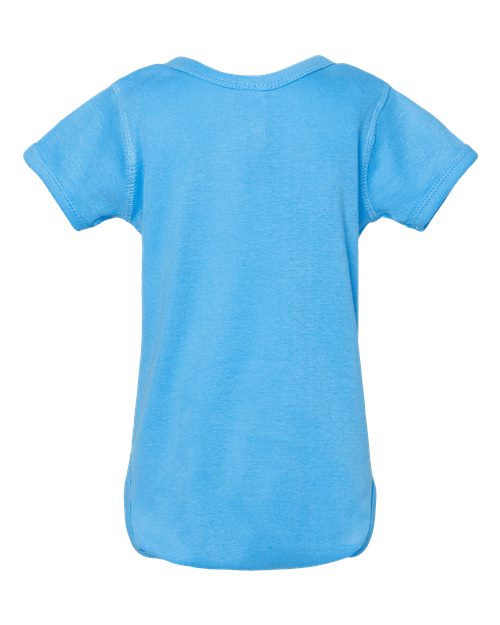 Infant Baby Rib Bodysuit - Aqua Back