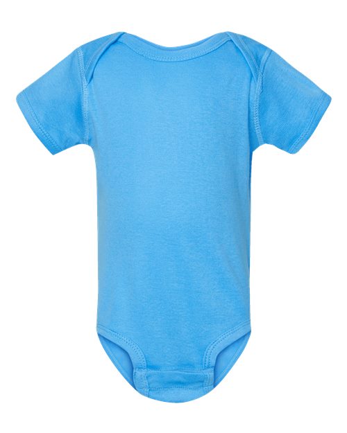 Infant Baby Rib Bodysuit - Aqua Front