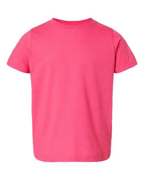 Toddler Fine Jersey Tee - Hot Pink Front