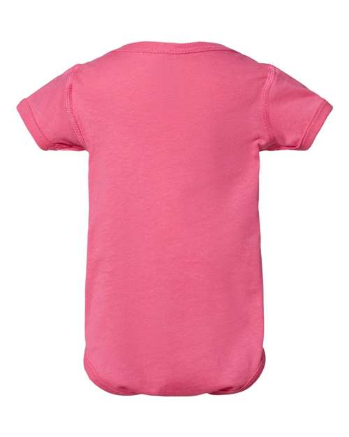 Infant Fine Jersey Bodysuit - Hot Pink Back