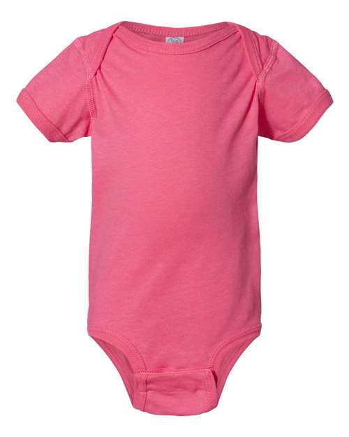 Infant Fine Jersey Bodysuit - Hot Pink Front