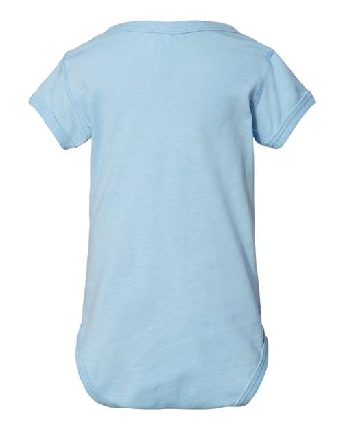 Infant Fine Jersey Bodysuit - Light Blue Back