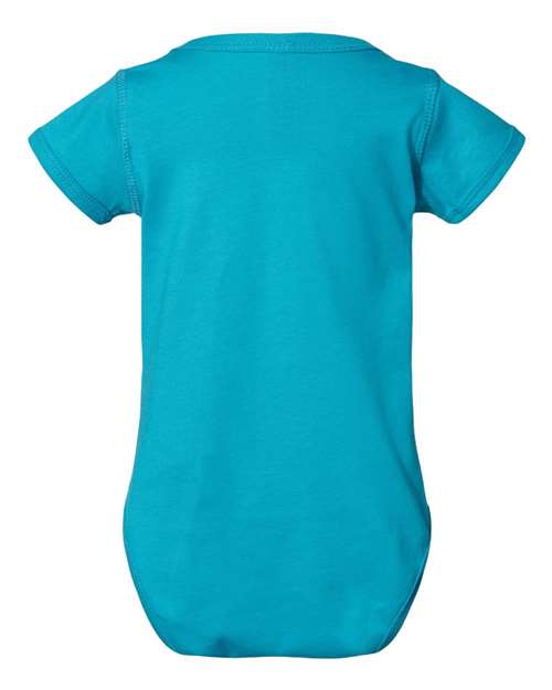 Infant Fine Jersey Bodysuit - Turquoise Back