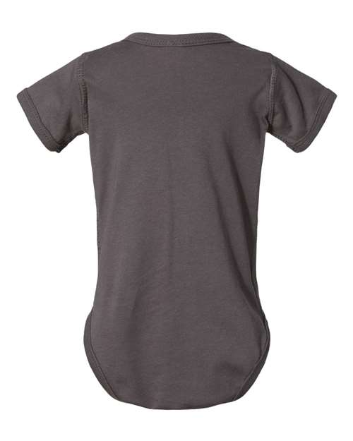 Infant Fine Jersey Bodysuit - Charcoal Back