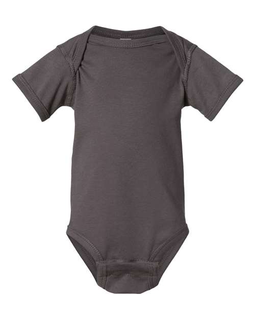 Infant Fine Jersey Bodysuit - Charcoal Front