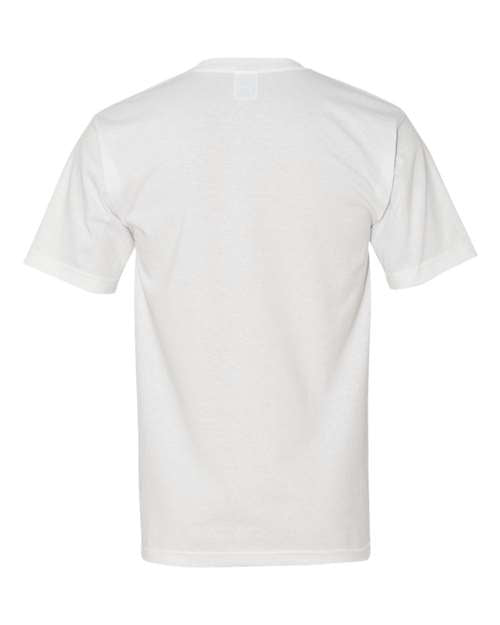 Unisex USA-Made Midweight Pocket T-Shirt - White Back