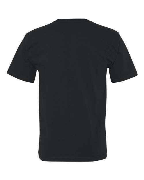 Unisex USA-Made Midweight Pocket T-Shirt - Black Back