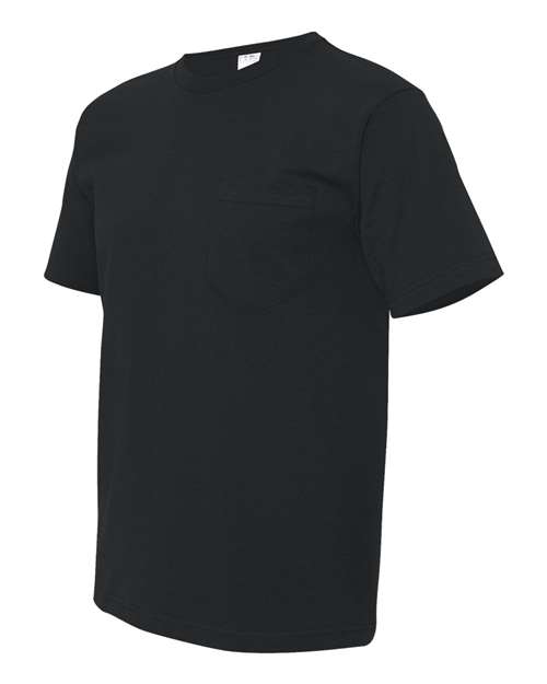 Bayside Unisex USA-Made Midweight Pocket T-Shirt - Side