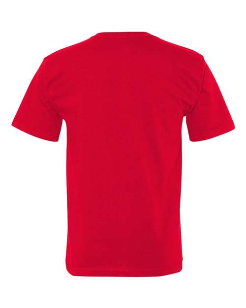 Unisex USA-Made Midweight Pocket T-Shirt - Red Back
