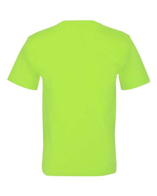 Unisex USA-Made Midweight Pocket T-Shirt - Lime Green Back