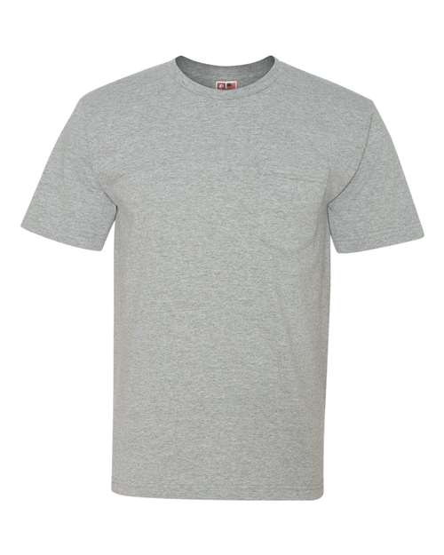 Unisex USA-Made Midweight Pocket T-Shirt - Dark Ash Front