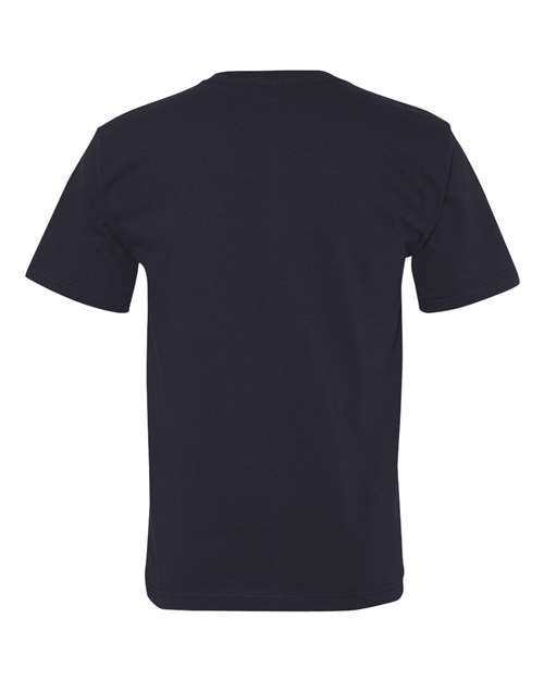 Unisex USA-Made Midweight Pocket T-Shirt - Navy Back