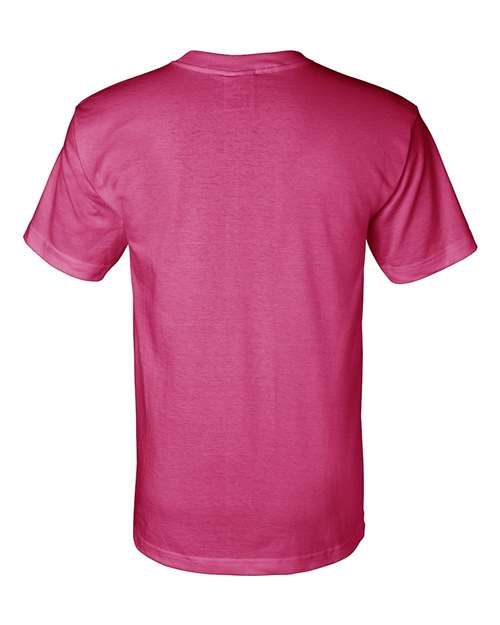 Unisex Union-Made T-Shirt - Bright Pink Back