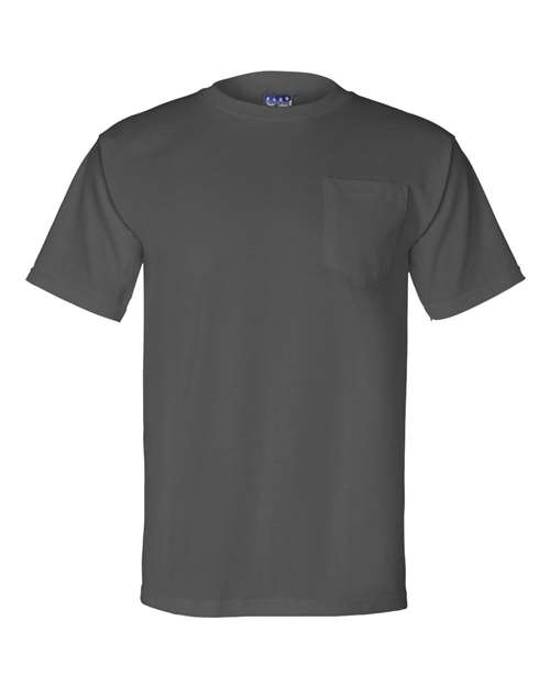 Unisex Union-Made Pocket T-Shirt - Charcoal Front