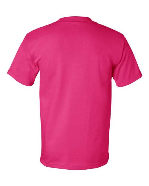 Unisex USA-Made Heavyweight T-Shirt - Bright Pink Back