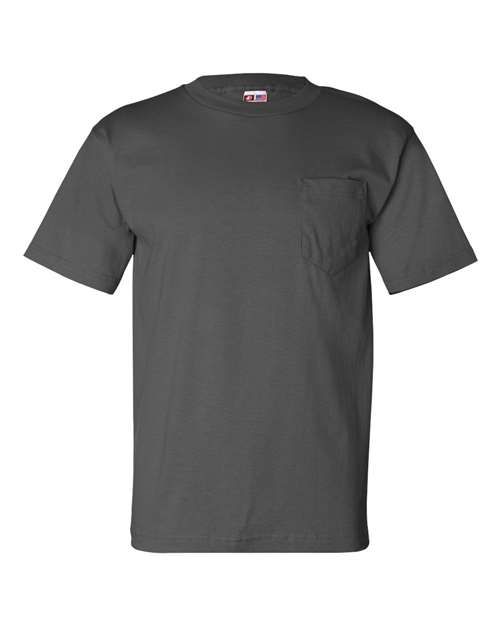 Unisex USA-Made Pocket T-Shirt - Charcoal Front