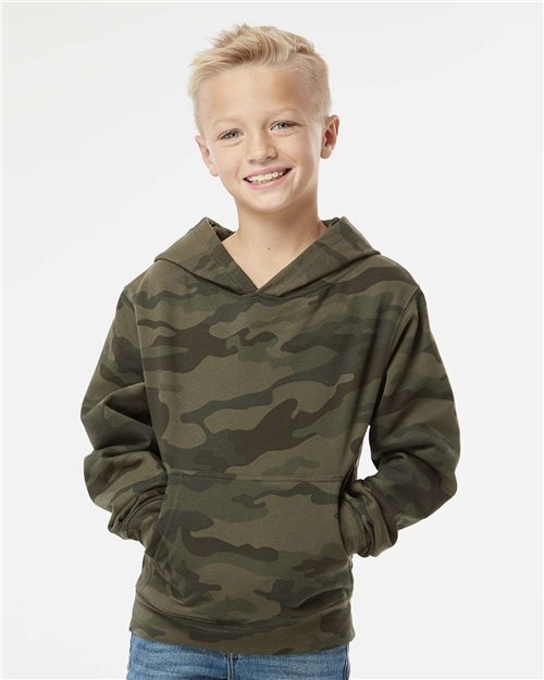 Youth Midweight Hooded Sweatshirt - Duck Camo Front