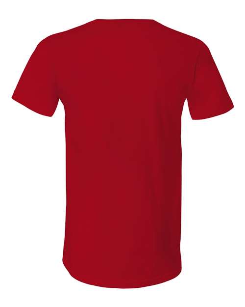 Unisex Jersey V-Neck Tee - Red Back