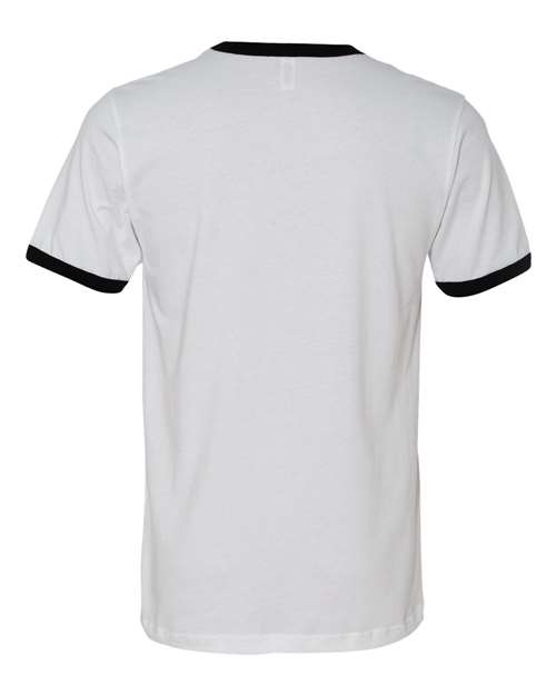 Men's Jersey Heather Ringer Tee - White/ Black Back