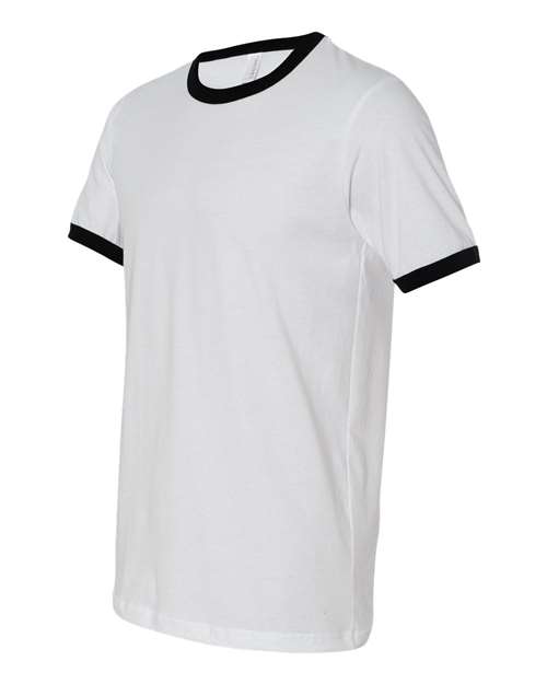 BELLA + CANVAS Men's Jersey Heather Ringer Tee - Side