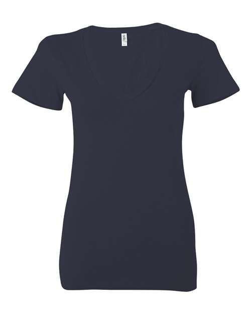 Women’s Jersey Deep V-Neck Tee - Navy Front