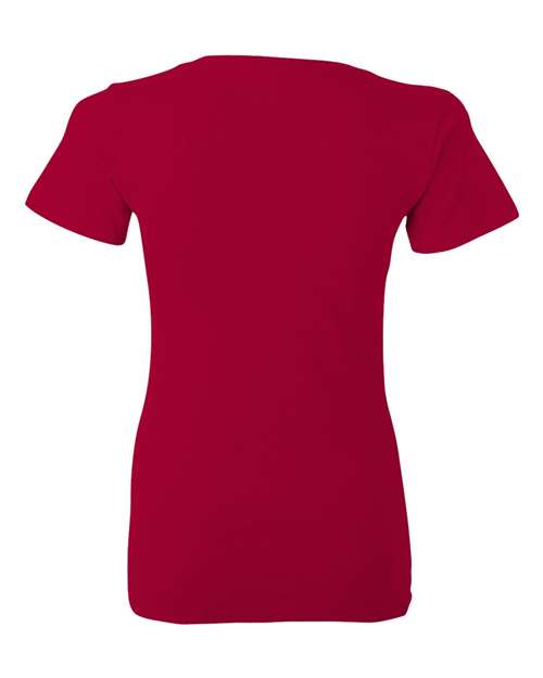 Women’s Jersey Deep V-Neck Tee - Red Back