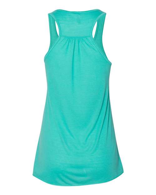 Women's Flowy Racerback Tank - Teal Back
