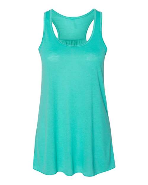 Women's Flowy Racerback Tank - Teal Front