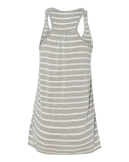 Women's Flowy Racerback Tank - Athletic Heather/ White Back