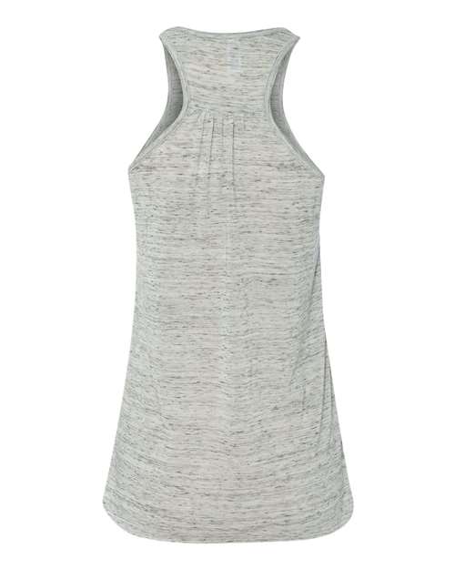 Women's Flowy Racerback Tank - White Marble Back