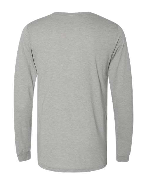 Unisex Triblend Long Sleeve Tee - Athletic Grey Triblend Back