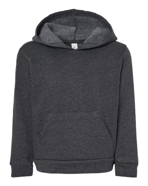BELLA + CANVAS Toddler Sponge Fleece Pullover Hoodie Sweatshirt - Dark Grey Heather Front