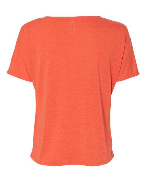Women’s Slouchy V-Neck Tee - Coral Back