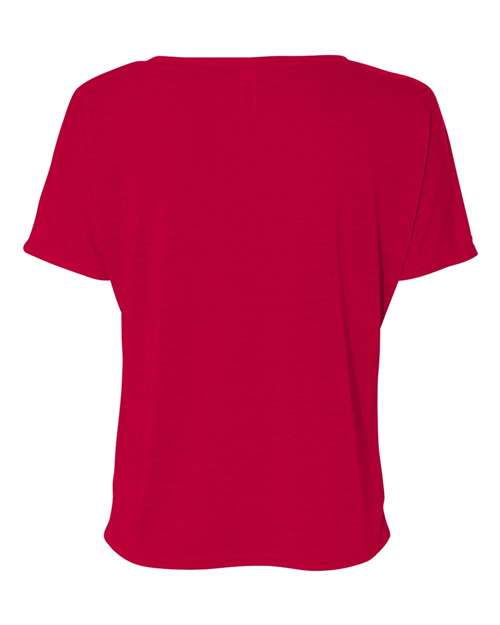 Women’s Slouchy V-Neck Tee - Red Back