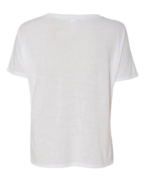 Women’s Slouchy V-Neck Tee - White Back