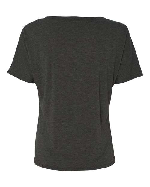 Women’s Slouchy V-Neck Tee - Dark Grey Heather Back